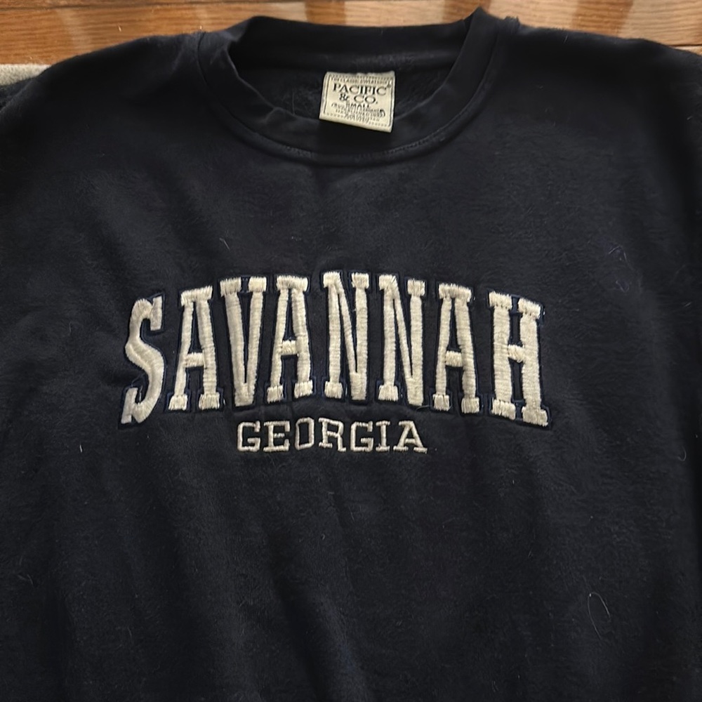 Savannah Georgia Navy Blue Crewneck